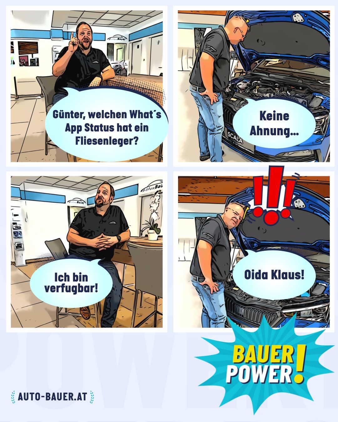 Autohaus Bauer Social Media Comic Kampagne
