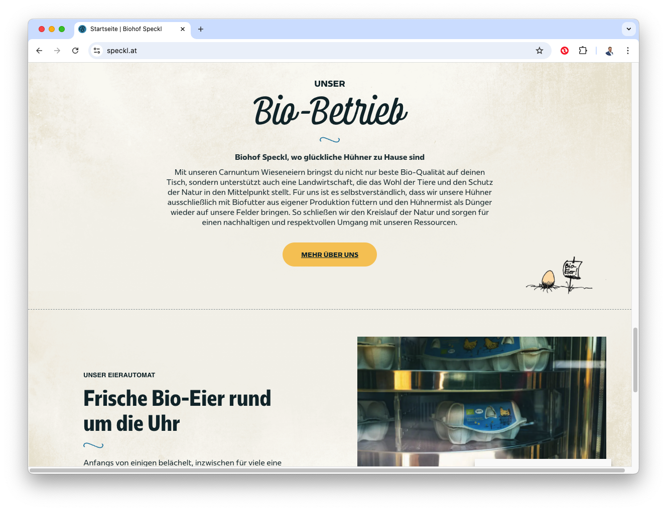 Biohof Speckl Website
