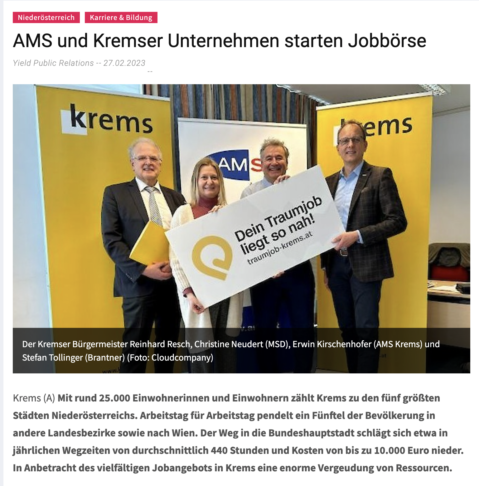 Traumjob Krems PK