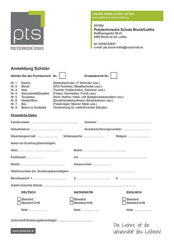Digitaler Anmeldeprozess