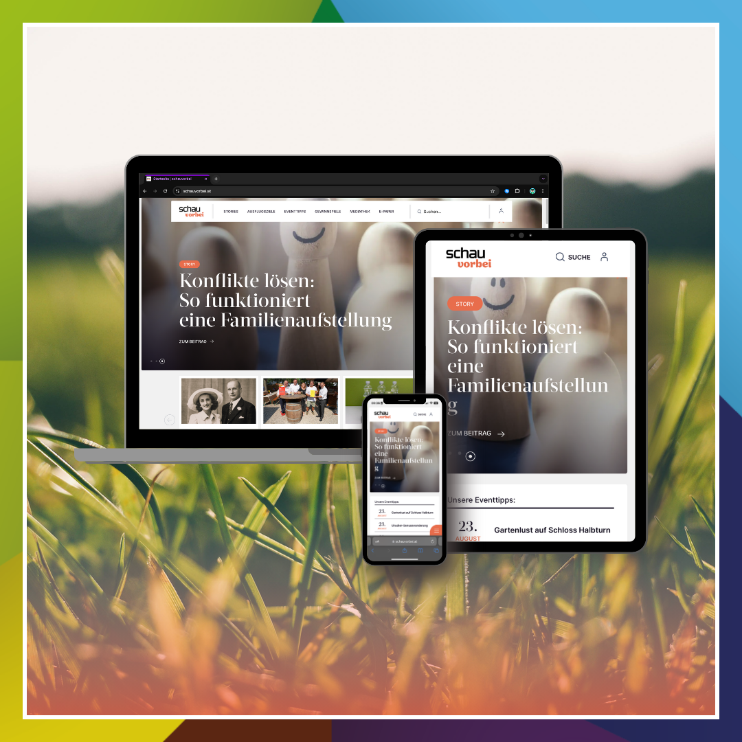 Schauvorbei Website und E-Commerce Banner-Shop