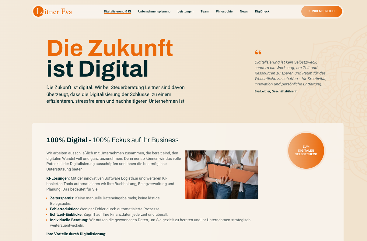 Leitner Steuerberatung Website