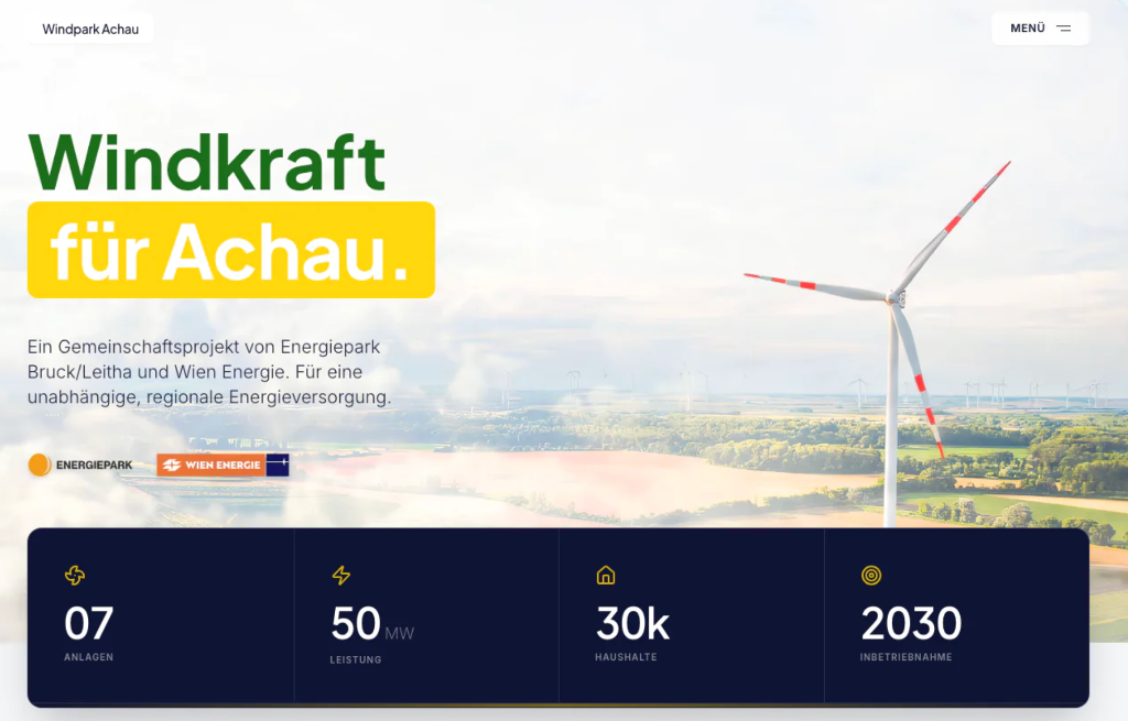 Windpark Achau Website – windpark-achau.at