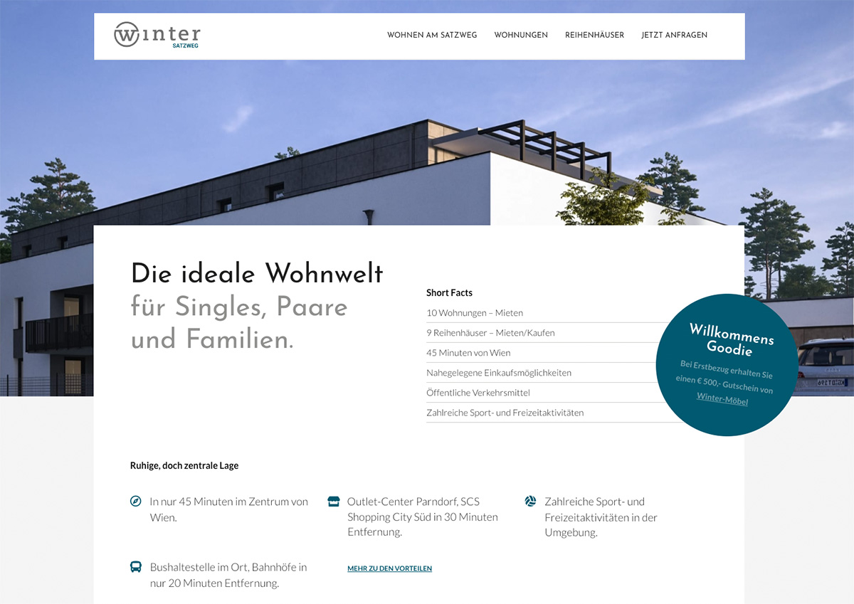 Wohnen am Satzweg Website