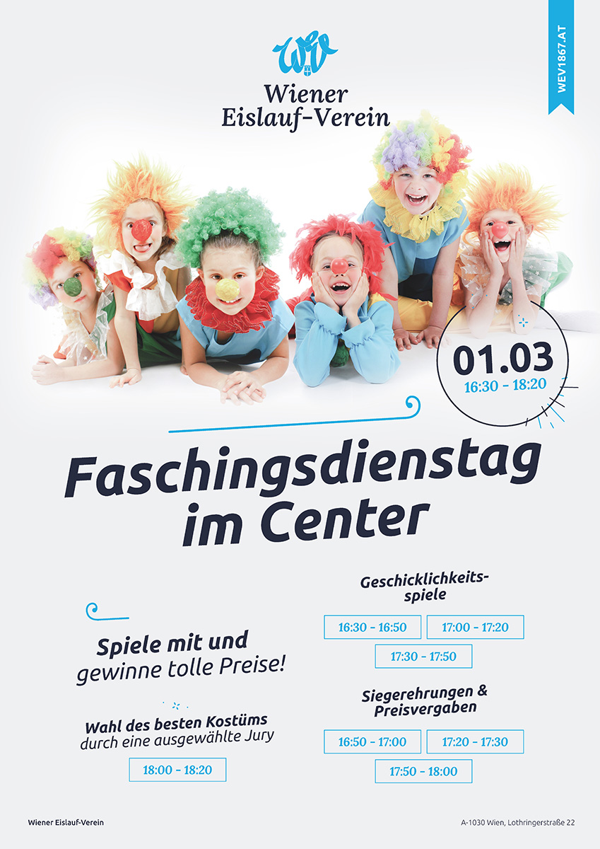 Plakat WEV Wiener Eislauf Verein Fasching